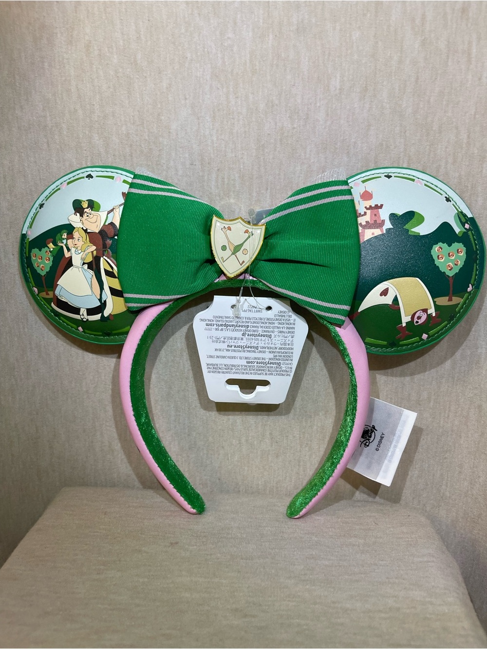 Disney D23 Alice in Wonderland Ears Green & Pink